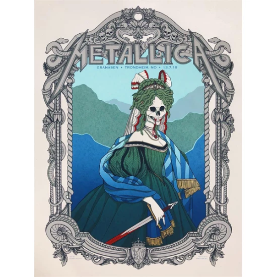 Metallica concert poster by Sydney Roper