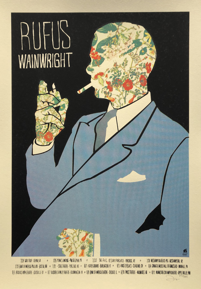 Rufus Wainwright concert poster by Methane Studios