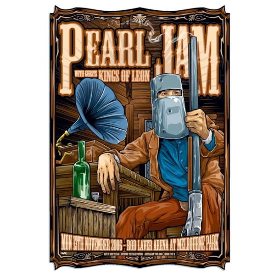Pearl Jam Australia Melbourne Concert Poster by Ken Taylor