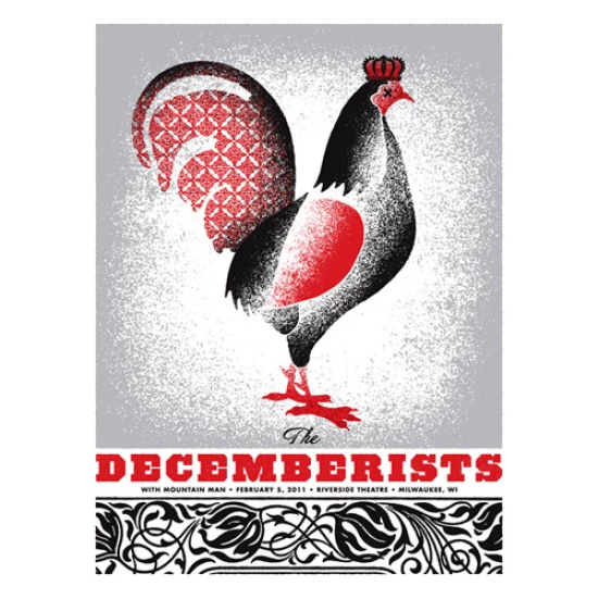 The Decemberists Milwaukee concert poster by Aesthetic Apparatus