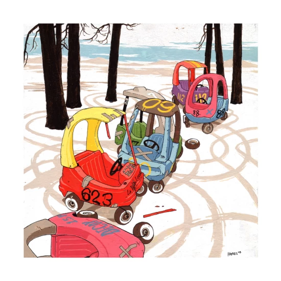 Kiddie Cars print by Adam Haynes