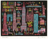 Manhattan (Blue) 2008 print by Jim Flora