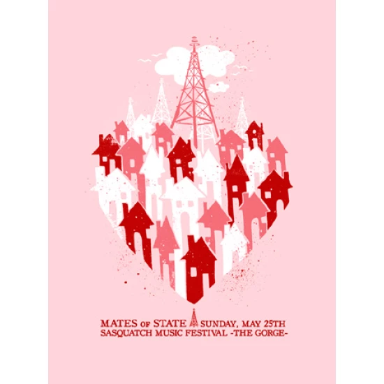 Mates of State Concert Poster by the Cricket Press