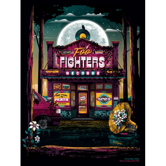 Foo Fighters Perth Concert Poster by Adam Collins