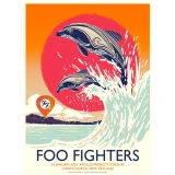 Foo Fighters Christchurch concert poster by Chris Thornley