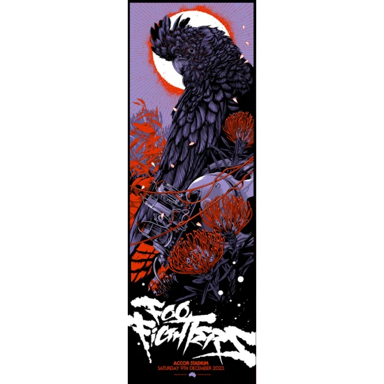Foo Fighters Sydney 2023 concert poster by Ken Taylor