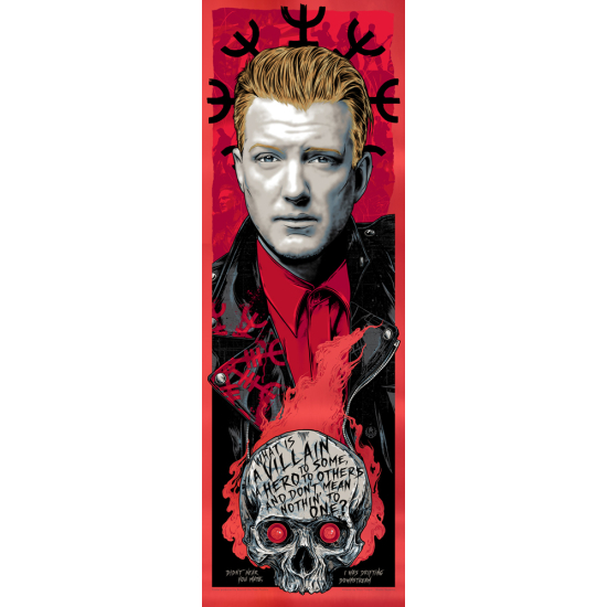 Josh Homme Queens of the Stone Age Portrait Red Foil Rhys Cooper