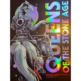 Queens of the Stone Age Auckland Foil concert poster by Luke Preece